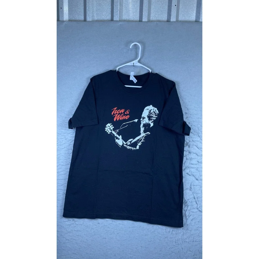 Iron & Wine Band T-Shirt Mens XL Black Excellent Indie Folk Graphic Tee - Picture 1 of 7